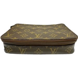 LOUIS VUITTON Pochette Monte Carlo Jewelry Case Monogram Brown